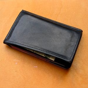 Koyono Slim Slimmy Minimalist Leather wallet black (2.5 inch x 4 inch)